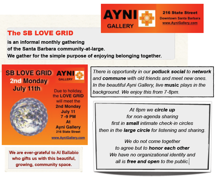 LOVE GRID JULY 11 @ Ayni Gallery